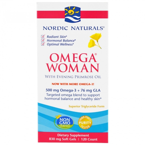 Nordic Naturals 挪威小鱼 月见草油 女士专用鱼油 Omega Woman with EPO 120s