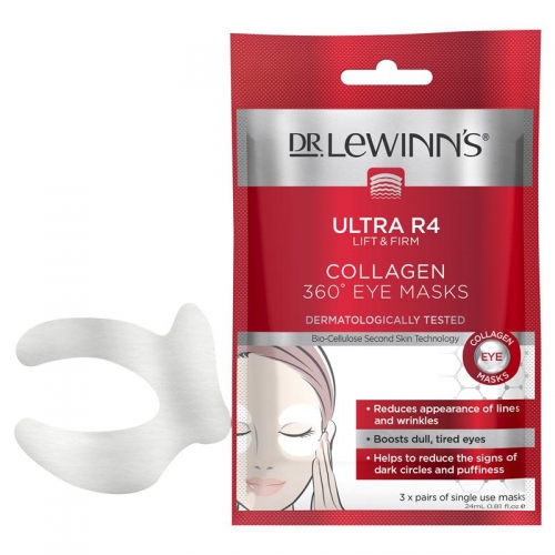 (40岁+ 适应) 莱文医生 四重密集胶原蛋白眼膜 3片装  Dr LeWinn's Ultra R4 Collagen 360° Eye Masks 3pk
