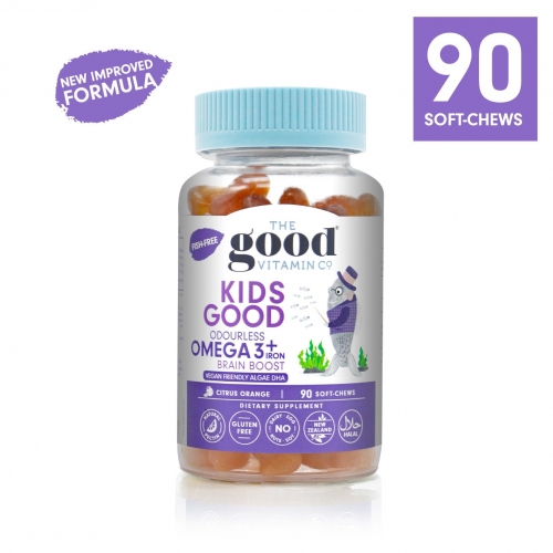 The Good Vitamin CO. 儿童 OMEGA-3 鱼油软糖 （香橙味） Kids Good Omega 3 Brain Boost Gummies 90 - Citrus Orange Flavour