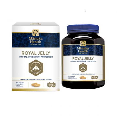 【保质期2024-04-28】蜜纽康 蜂皇浆/蜂王浆胶囊 Manuka Health Royal Jelly Capsules 365粒