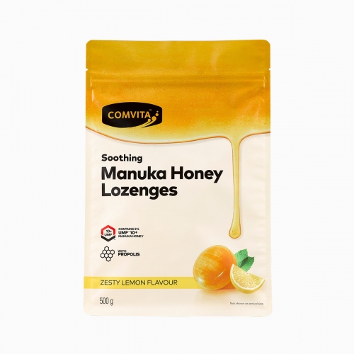 康维他 (蜂蜜柠檬味) 麦卢卡蜂胶糖 润喉糖 Comvita Manuka Honey Lozenges with Propolis L&H 500g