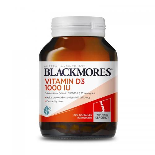 Blackmores 澳佳宝 维生素D3 Blackmores Vitamin D3 1000 IU 200 Capsules