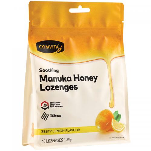 康维他柠檬味蜂胶润喉糖 Comvita Manuka Honey & Propolis Lozenges Lemon & Honey 40粒