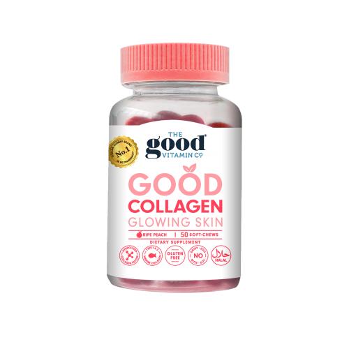 The Good Vitamin CO. 成人海洋胶原蛋白肽 软糖 (水蜜桃口味)  GOOD Collagen Glowing Skin 50 soft-chews