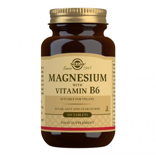 Solgar 镁片 含维生素B6 Magnesium With Vitamin B6 100 Tabs