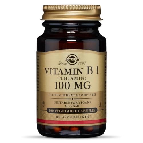 Solgar 维生素B1 Vitamin B-1 100 Mg 100 Vegetable Capsules