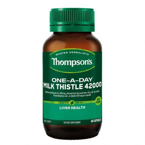 Thompson's 汤普森 高含量版 奶蓟草护肝排毒胶囊 Thompson's Milk Thistle 42000mg 60粒