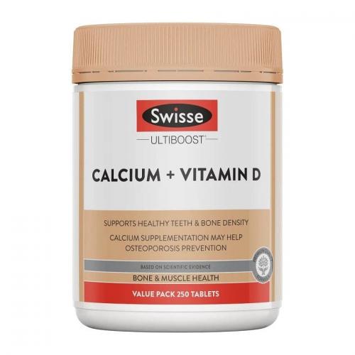 Swisse 斯维诗 (家庭装/250粒) 娘娘钙 成人钙片+维生素D 大钙  Swisse Ultiboost Calcium+Vitamin D 250粒
