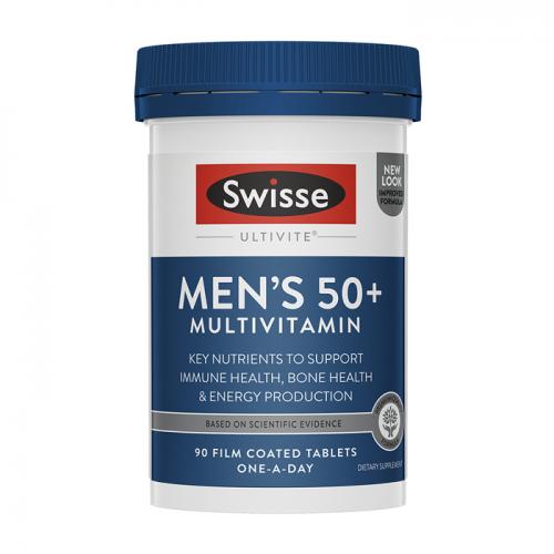 Swisse 斯维诗 复合维生素 男性 50岁+ 90片 Swisse Men's Ultivite 50+ Years - 90 Tablets