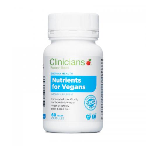 Clinicians 科立纯  素食主义者 复合维生素 胶囊 孕妇哺乳期可用 Nutrients for Vegans 60 Vegan Caps