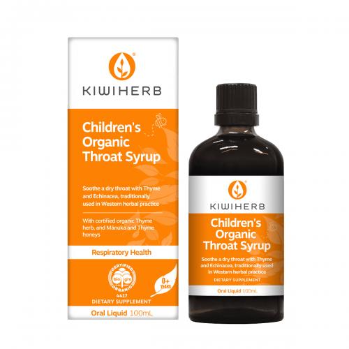 Kiwiherb 婴幼儿童润喉宁 百里香+有机草本麦卢卡蜂蜜  Kiwiherb Children's Throat Syrup 200ml