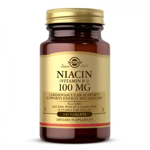 Solgar 烟酰胺 维生素B3 Niacin Vitamin B3 100mg 100 Tablets
