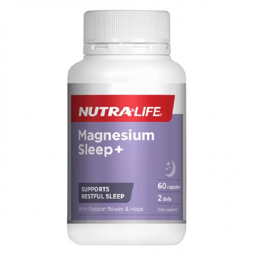 纽乐 纯草本助眠胶囊 镁睡眠 60粒 Nutra-Life Magnesium Sleep+ 60c