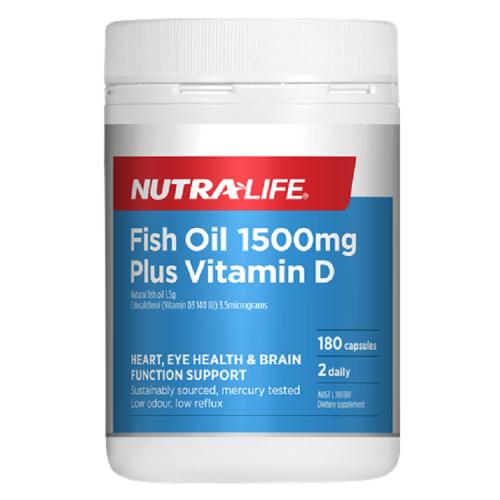 纽乐 深海鱼油含VD Nutralife Omega 3 Fish Oil 1500mg Plus ...