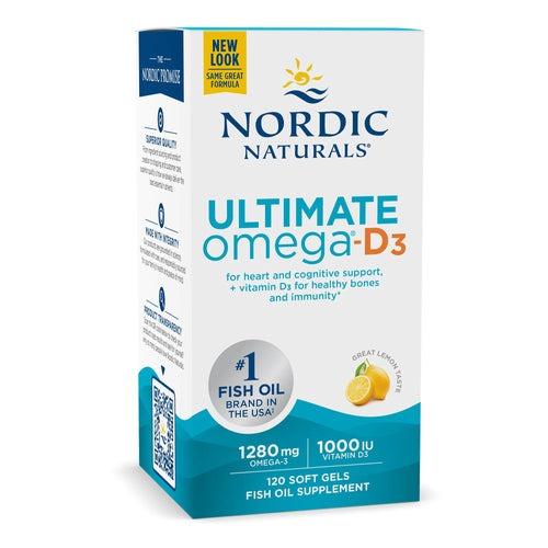 Nordic Naturals 挪威小鱼 Fish Oil Ultimate Omega-D3 - Lemon 120 Soft Gels