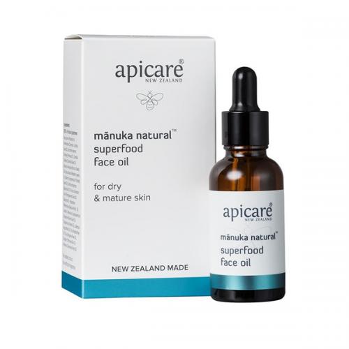 Apicare 天然麦卢卡 干性肌问题肌适用 超级食物 面部护理油 护肤油 玫瑰果油 Manuka Natural Face Oil 30ml - Superfood