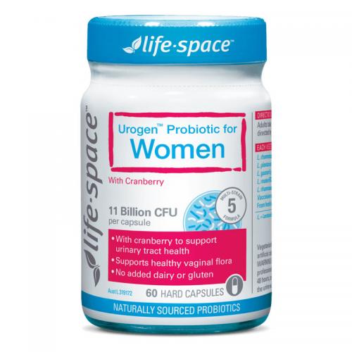 Life space 益倍适 女性益生菌蔓越莓胶囊 60粒 Life Space Urogen Probiotic for Women  60 Capsules