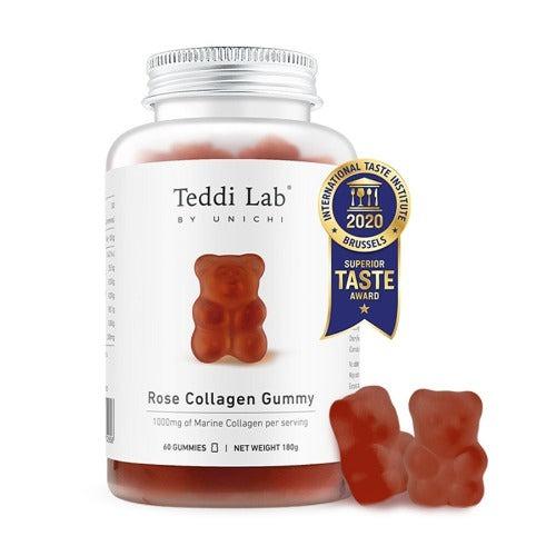 Unichi 胶原蛋白小熊 小熊软糖  每2颗富含1000mg海洋胶原蛋白 Rose Collagen Gummy 60 Gummies