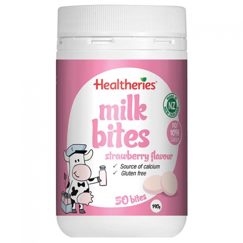 (草莓味) 贺寿利牛奶咬咬片 Healtheries Milk Bites Strawberry F...