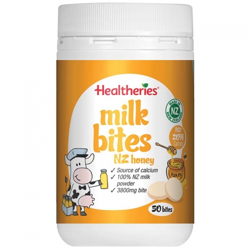 (蜂蜜味) 贺寿利 牛奶咬咬片 Healtheries Milk Bites NZ Honey Fl...