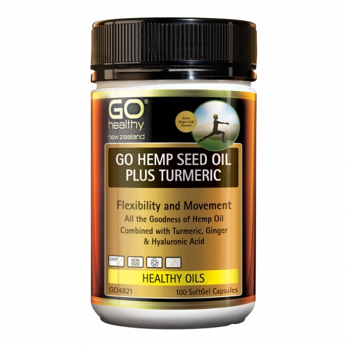 GO Healthy 高之源 大麻籽油&姜黄素 100粒 GO Hemp Seed Oil Plus...