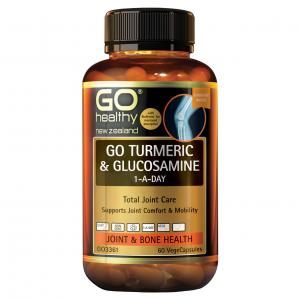 GO Healthy 高之源 姜黄素+葡萄氨糖关节灵 60粒 素食胶囊 GO Turmeric + Glucosamine 1-A-Day 60 VCaps