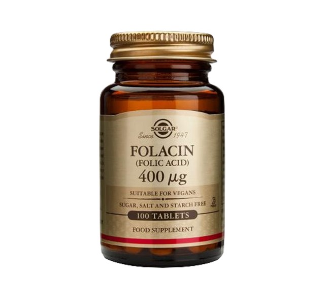 Solgar 叶酸片剂 Folacin (Folic Acid) 400mcg 100 Tablets