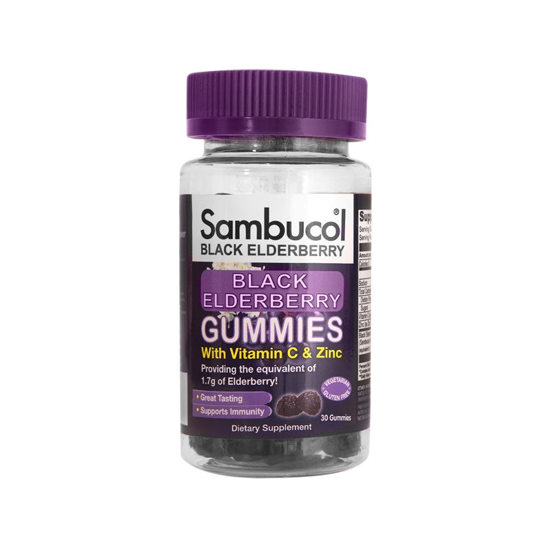 Sambucol 接骨木软糖 含维C和锌 Black Elderberry Gummies with Vitamin C&Zinc  30 Pack