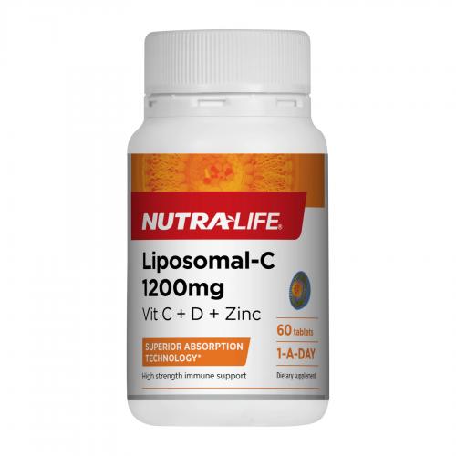 Nutra-Life 纽乐 脂质体维生素C 1200毫克+维生素D+锌 Liposomal-C 12...