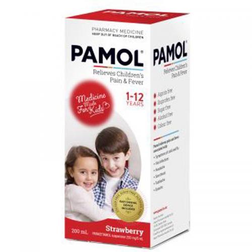 [仅供直邮]（草莓味  200ml）儿童 退烧药 1岁以上  PAMOL Children Reli...