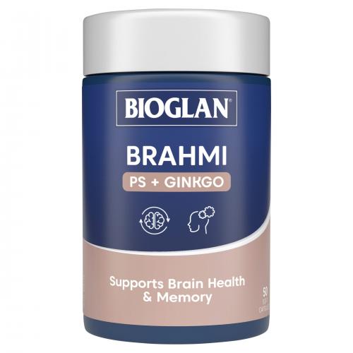 Bioglan 假马齿苋 磷脂丝氨酸 银杏  健脑片 Brahmi+PS+Ginkgo 50粒