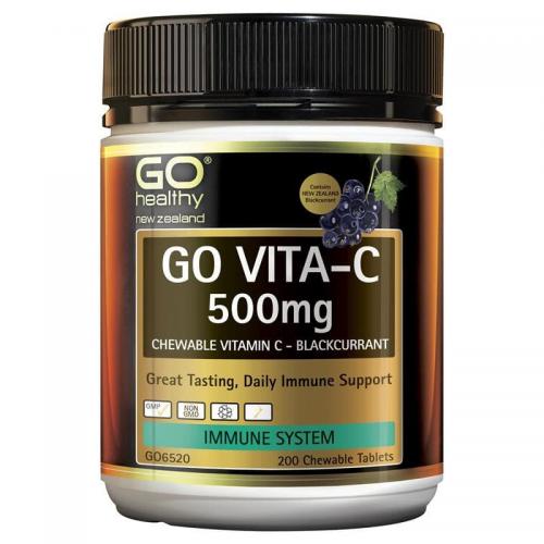 GO Healthy   高之源 维生素C （黑加仑味） Go Vita-C 500mg Black...