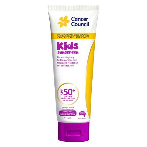 Cancer Council 澳美皙 Kids Sunscreen SPF50+ 110m  儿童高倍防晒霜 （ 4小时防水款）