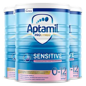 【3罐装】 Nutricia 爱他美 Aptamil 适度水解奶粉 婴儿奶粉 Aptamil  Prosyneo Sensitive (0-12个月） 900g